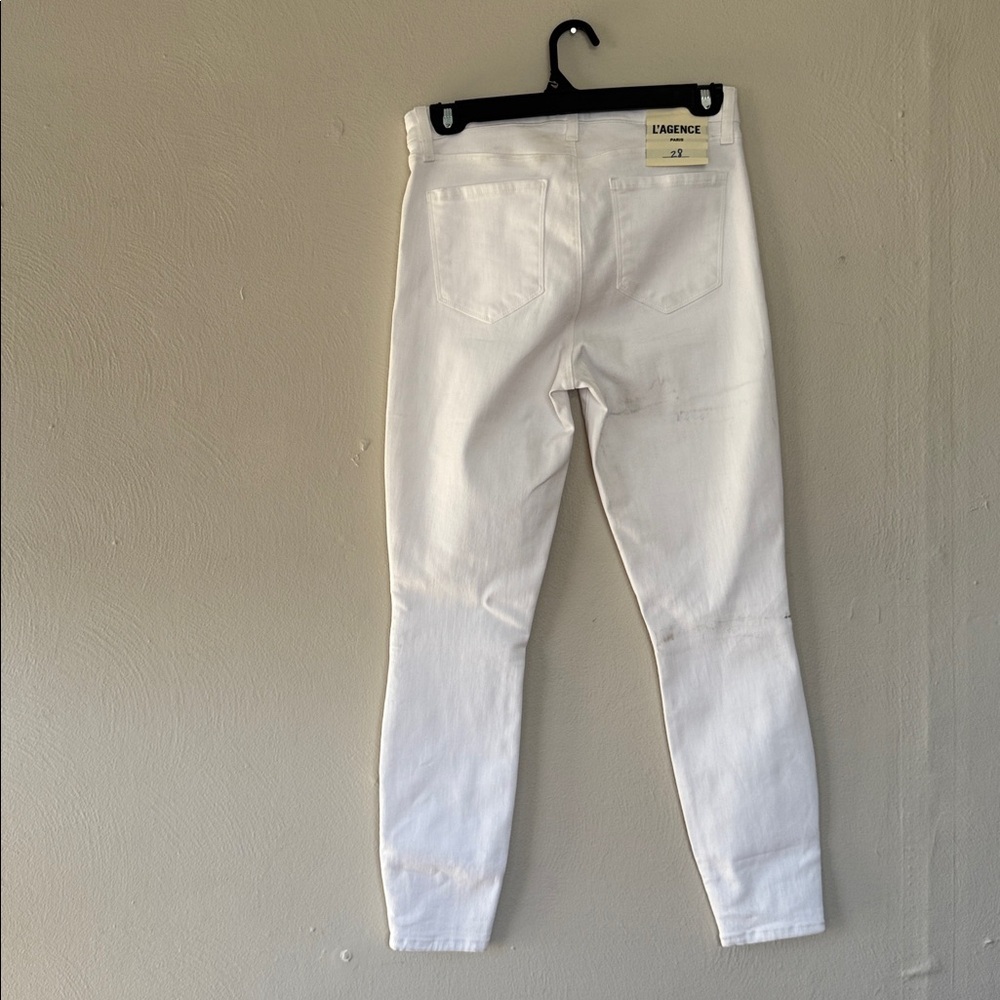 NWT L'AGENCE Margo Blanc Skinny Classic White Denim 28 - Picture 5 of 9